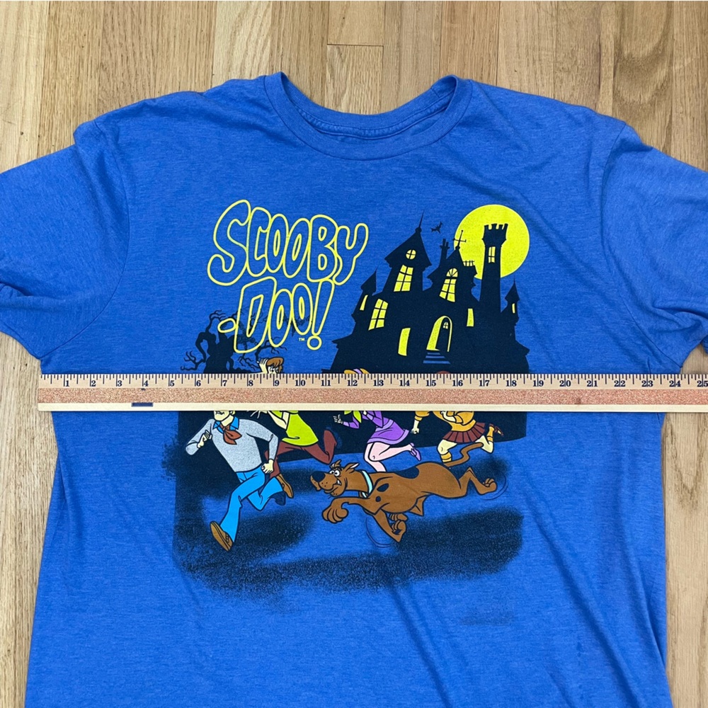Scooby Doo T-Shirt XL Blue Retro Graphic 90s Cartoon Tee Nostalgia Dog Ghost - Picture 16 of 16